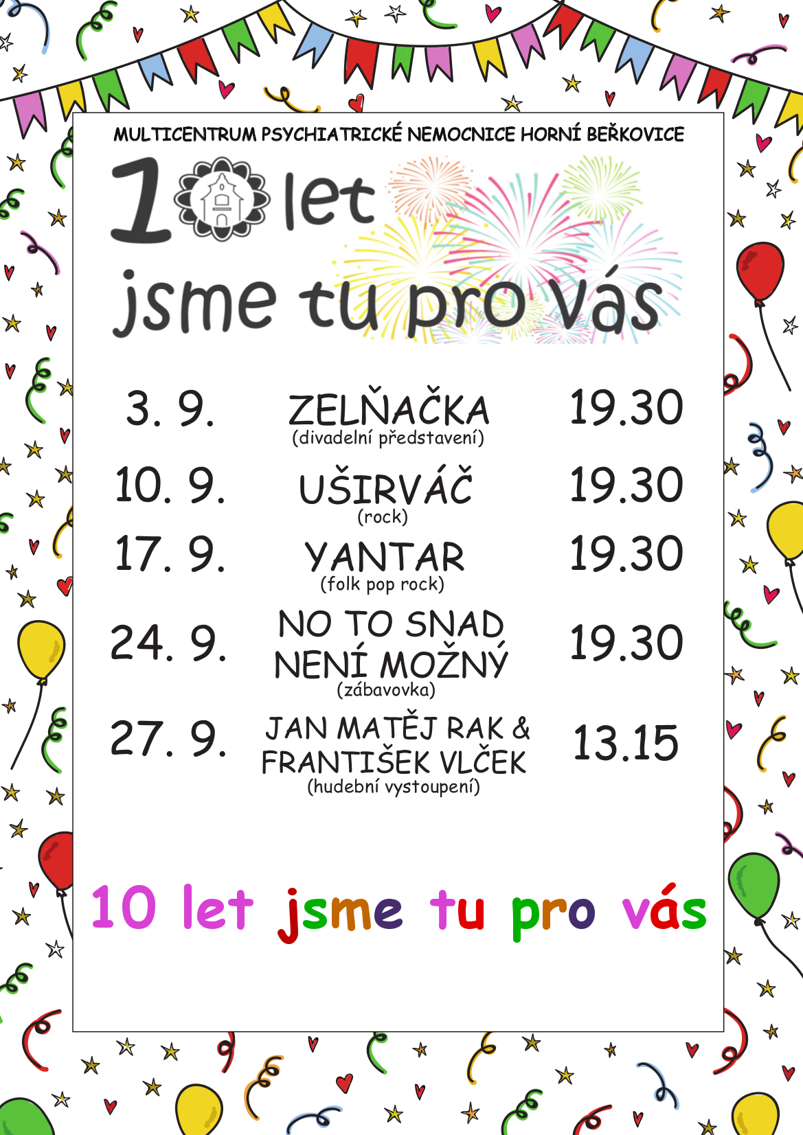 10 let plakat