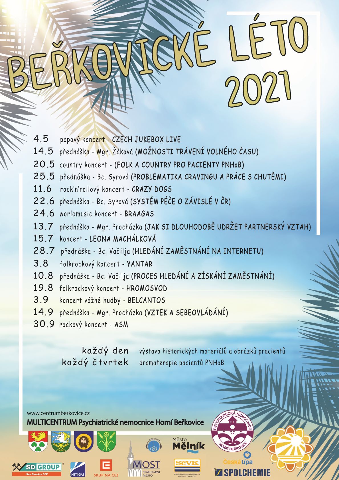 Beřkovice Léto 2021 plakát